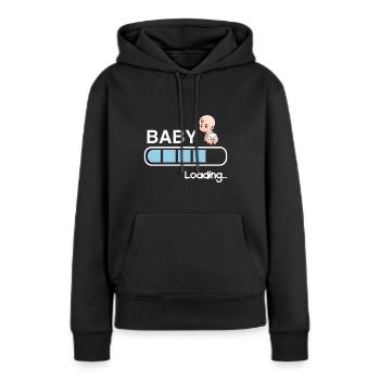Bébé chargement - Sweat à capuche Premium bio Femme - noir - Devant - Julia (174cm)