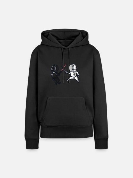 Fechten, Degenfechten, Florett - Frauen Premium Bio Hoodie - Schwarz