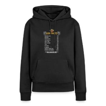 Faits de Leo - Sweat à capuche Premium bio Femme - noir - Devant - Julia (174cm)