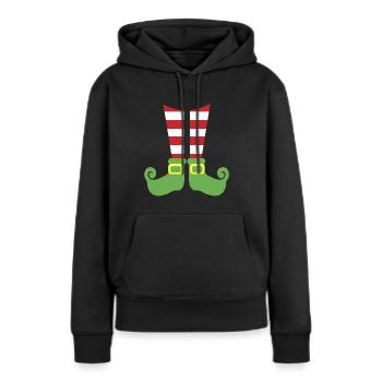 WEIHNACHTEN ELFENBEINE - Frauen Premium Bio Hoodie - Schwarz - Vorne - Julia (174cm)