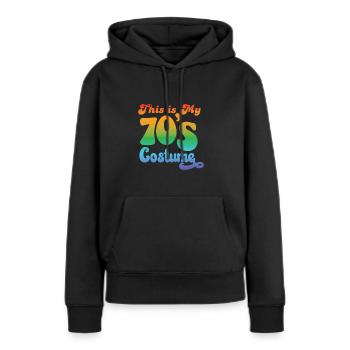 Dies ist meine 70er Jahre Kostüm - Frauen Premium Bio Hoodie - Schwarz - Vorne - Julia (174cm)