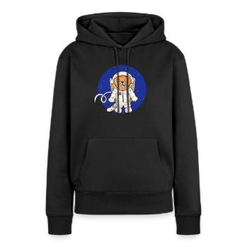 Lustige Raum Katze - Frauen Premium Bio Hoodie - Schwarz - Vorne - Julia (174cm)