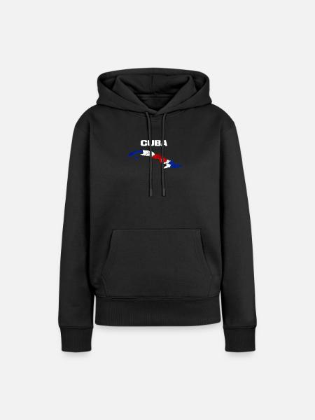 Kuba - Frauen Premium Bio Hoodie - Schwarz