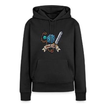 Rollenspiel Würfel - Frauen Premium Bio Hoodie - Schwarz - Vorne - Julia (174cm)