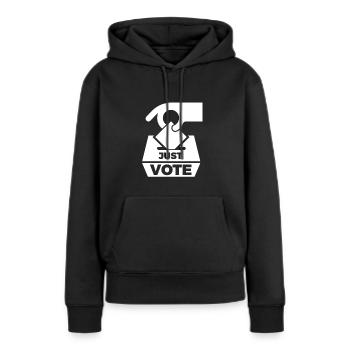 Geschenk ohne Stimmrecht für mittelfristige Wahlkämpfer - Frauen Premium Bio Hoodie - Schwarz - Vorne - Julia (174cm)