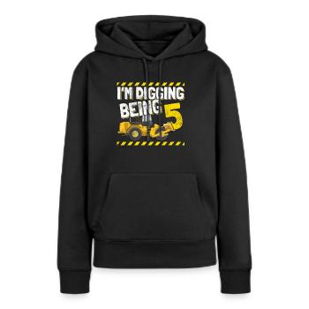 5 Jahre 5. Geburtstag Jungsgeburtstag Geschenk - Frauen Premium Bio Hoodie - Schwarz - Vorne - Julia (174cm)