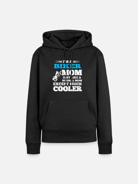 Biker Motorcyclist Motorcycle Girl - Women’s Premium Organic Hoodie - black