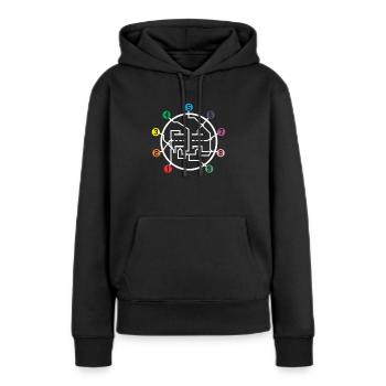 Analoges Vakuumröhren-Pin-Layout Verstärker Audio - Frauen Premium Bio Hoodie - Schwarz - Vorne - Julia (174cm)