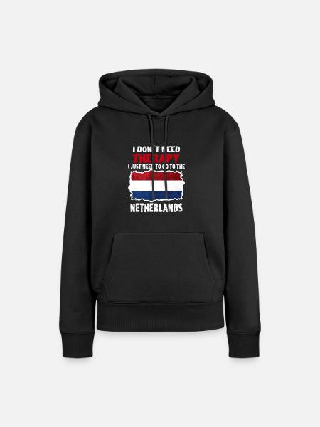 Niederlande - Frauen Premium Bio Hoodie - Schwarz