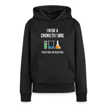 Chemie-Witz - Frauen Premium Bio Hoodie - Schwarz - Vorne - Julia (174cm)