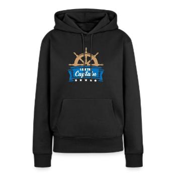 Seefahrer / Seemann - Ich bin der Kapitän! - Frauen Premium Bio Hoodie - Schwarz - Vorne - Julia (174cm)