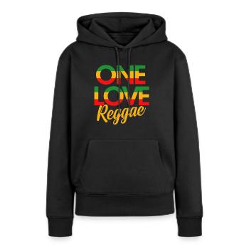 Liebe Reggae Musik Genre - Frauen Premium Bio Hoodie - Schwarz - Vorne - Julia (174cm)