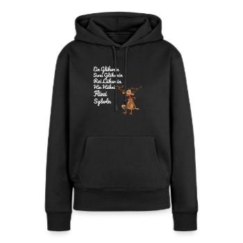 Glühwein - Frauen Premium Bio Hoodie - Schwarz - Vorne - Julia (174cm)