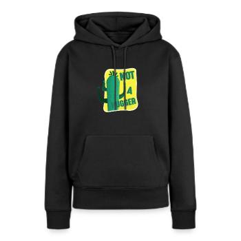 Pas un Hugger Cactus - Sweat à capuche Premium bio Femme - noir - Devant - Julia (174cm)