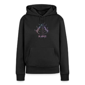 Merde, merde de merde - Sweat à capuche Premium bio Femme - noir - Devant - Julia (174cm)