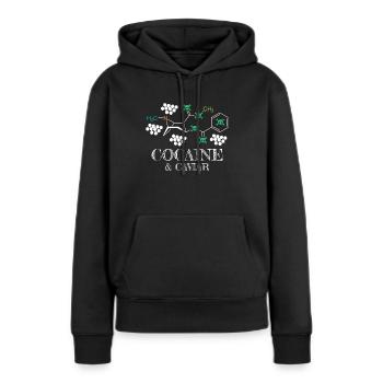 Kokain und Kaviar - Frauen Premium Bio Hoodie - Schwarz - Vorne - Julia (174cm)