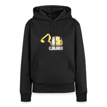 Pelles - Sweat à capuche Premium bio Femme - noir - Devant - Julia (174cm)
