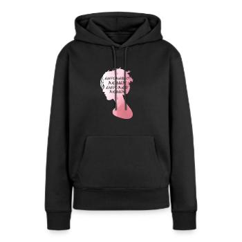 Empowered Women Empower Women - Le pouvoir des femmes - Sweat à capuche Premium bio Femme - noir - Devant - Julia (174cm)