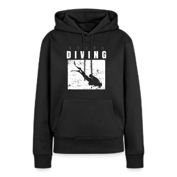 Diving - Frauen Premium Bio Hoodie - Schwarz - Vorne - Julia (174cm)