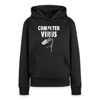 computer virus pc trojaner mailware spyware grafik - Frauen Premium Bio Hoodie - Schwarz - Vorne - Julia (174cm)