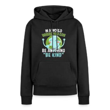 Weltfrieden Frieden Friedensbewegung Geschenk - Frauen Premium Bio Hoodie - Schwarz - Vorne - Julia (174cm)