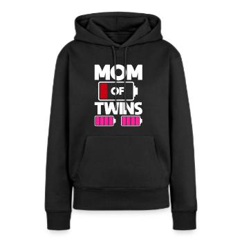 Mom of Twins Funny Mom Life - Frauen Premium Bio Hoodie - Schwarz - Vorne - Julia (174cm)
