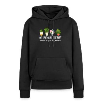 Occupational Therapy - Sweat à capuche Premium bio Femme - noir - Devant - Julia (174cm)