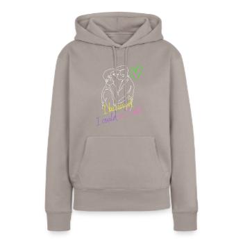 Je croyais que je pouvais - alors je l’ai fait - Sweat à capuche Premium bio Femme - taupe - Devant - Julia (174cm)
