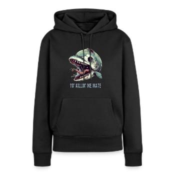 Plainte du dauphin zombie - Sweat à capuche Premium bio Femme - noir - Devant - Julia (174cm)