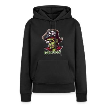 The zombie pirate landlubber says Moin - Women’s Premium Organic Hoodie - black - Front - Julia (174cm)