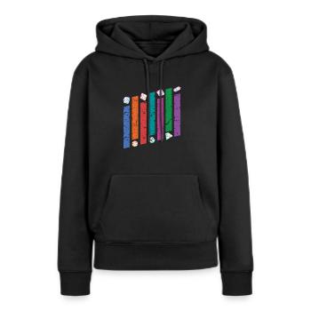 Jeu de plateau dés jeu de plateau jeu nerd - Sweat à capuche Premium bio Femme - noir - Devant - Julia (174cm)