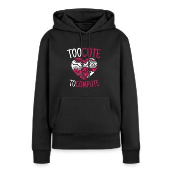 Trop mignon pour un pirate informatique - Sweat à capuche Premium bio Femme - noir - Devant - Julia (174cm)