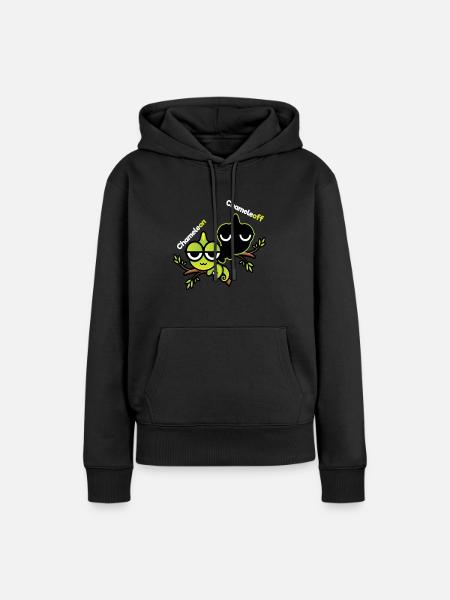 Chamäleon Chameleoff Reptil Echse - Frauen Premium Bio Hoodie - Schwarz