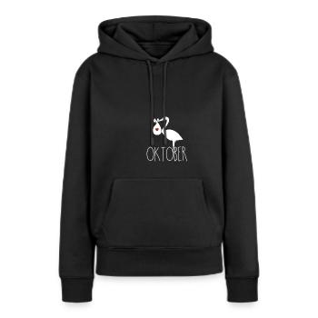 Oktober Baby Oktober Mami Schwangerschaft Geschenk - Frauen Premium Bio Hoodie - Schwarz - Vorne - Julia (174cm)
