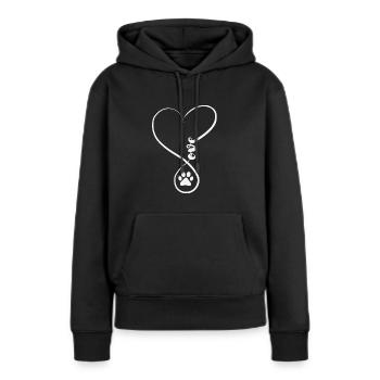 Ich liebe meinen Hund. Geschenkidee Hunde - Frauen Premium Bio Hoodie - Schwarz - Vorne - Julia (174cm)