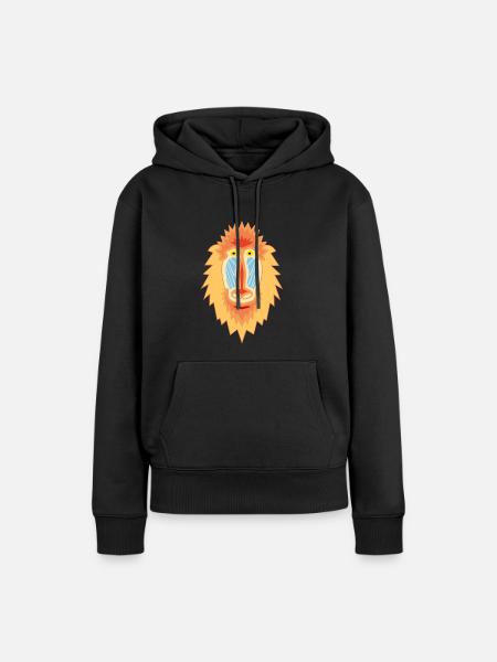 Mandrill Geometric - Frauen Premium Bio Hoodie - Schwarz