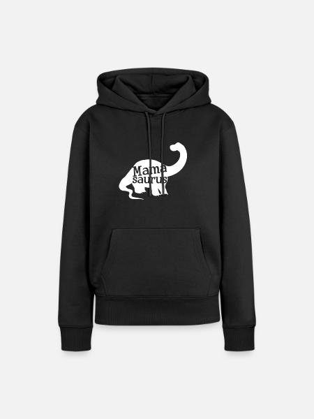 Mamasaurus - Frauen Premium Bio Hoodie - Schwarz