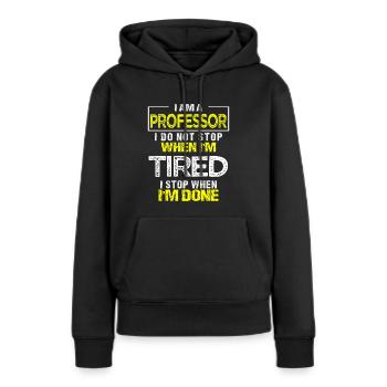 Professor Geschenk Professorin Universität Prof - Frauen Premium Bio Hoodie - Schwarz - Vorne - Julia (174cm)