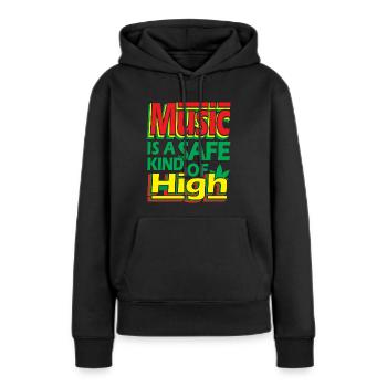Reggae Musik Chillen Geschenk Reggaeton - Frauen Premium Bio Hoodie - Schwarz - Vorne - Julia (174cm)