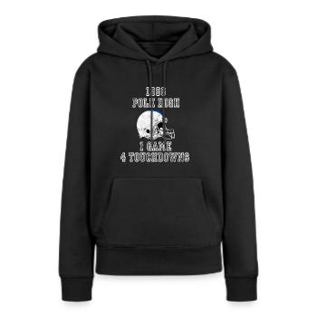 Quatre touchdowns dans un match - Sweat à capuche Premium bio Femme - noir - Devant - Julia (174cm)