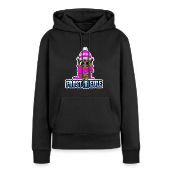 Frost (b) owl - Freezing owl - Women’s Premium Organic Hoodie - black - Front - Julia (174cm)
