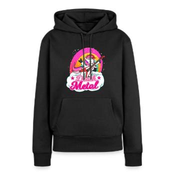 Death Metal Einhorn cadeau pour un metal musique - Sweat à capuche Premium bio Femme - noir - Devant - Julia (174cm)