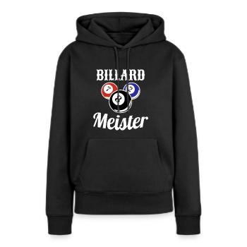 Billard Meister Kugeln Billiard - Frauen Premium Bio Hoodie - Schwarz - Vorne - Julia (174cm)