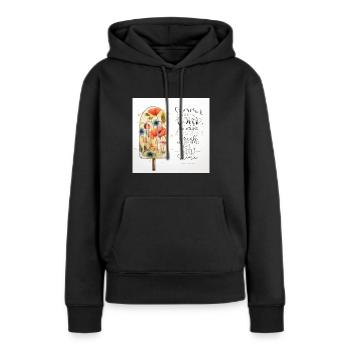 Sunshine - Frauen Premium Bio Hoodie - Schwarz - Vorne - Julia (174cm)