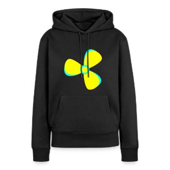 Seefahrer Kapitän Propeller Boot Gelb - Frauen Premium Bio Hoodie - Schwarz - Vorne - Julia (174cm)