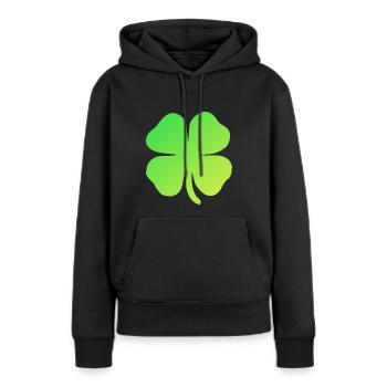 Trèfle irlandais - Sweat à capuche Premium bio Femme - noir - Devant - Julia (174cm)
