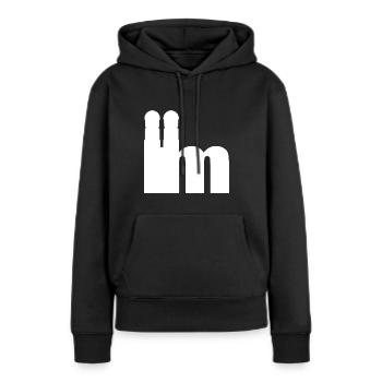 Servus - Gruß aus München - Frauenkirche - Frauen Premium Bio Hoodie - Schwarz - Vorne - Julia (174cm)