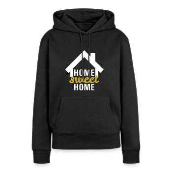 Home sweet home - Frauen Premium Bio Hoodie - Schwarz - Vorne - Julia (174cm)