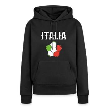 Italia - Frauen Premium Bio Hoodie - Schwarz - Vorne - Julia (174cm)