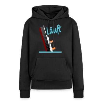 Läuft-Titanic-Version 1 - Frauen Premium Bio Hoodie - Schwarz - Vorne - Julia (174cm)